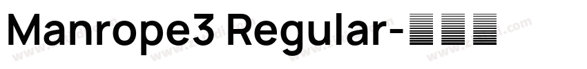 Manrope3 Regular字体转换